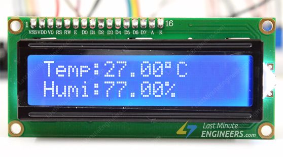 dht11 module output on lcd