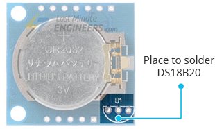 Provision for DS18B20 on DS1307 Module
