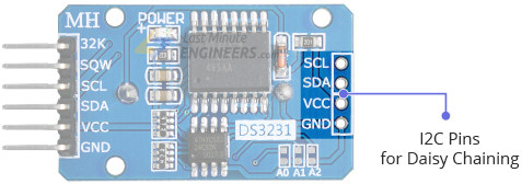 ds3231 module i2c pins for daisy chaining