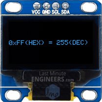 Displaying HEX, Decimal, OCT, Binary On OLED Dsiplay Module