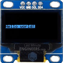 I2C Blue 0.69" 128x64 Monochrome OLED display module compatible Arduino 