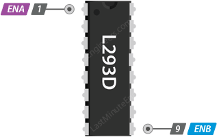 l293d speed control inputs