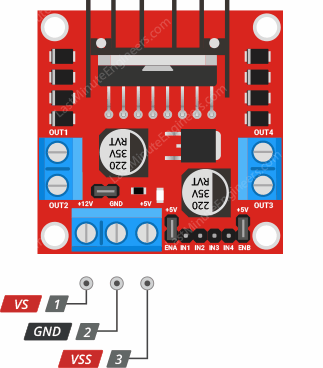 l298n module power pins