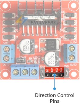 L298N Motor Driver Module - Spinning Direction Control Pins