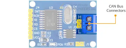 mcp2515 can module bus connectors