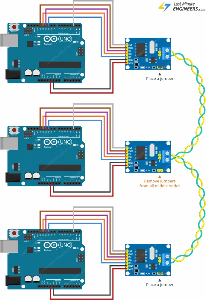 multi node can network mcp2515 arduino wiring