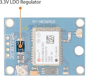 NEO-6M GPS Module - 3.3V Voltage Regulator