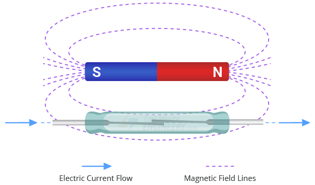 reed switch magnetic and electric circuit