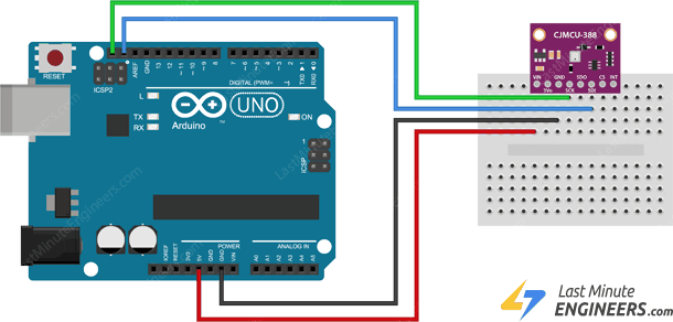 wiring bmp388 module with arduino through i2c interface