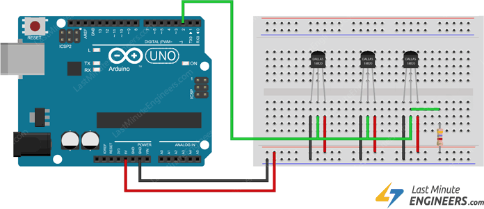 Wiring Multiple DS18B20 Temperature Sensors With Arduino