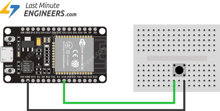 Wiring Push Buttons to ESP32 For GPIO Interrupt