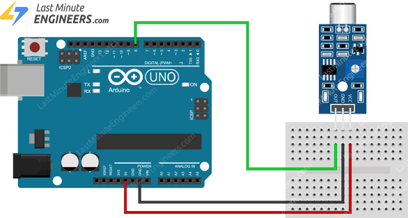 wiring sound sensor with arduino