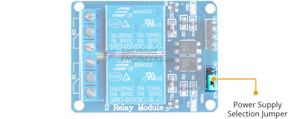 two channel relay module power supply selection jumper