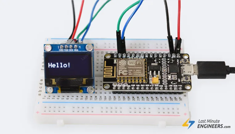 Tutorial For Interfacing OLED display with ESP8266 NodeMCU