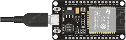 esp32 connected to computer using a usb cable