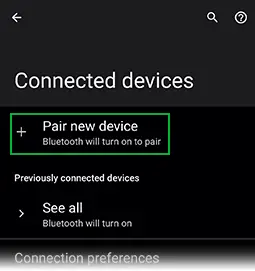 pair a new bluetooth device