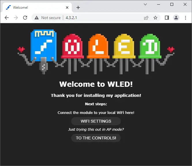 wled access point home page