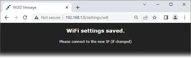 wled wifi settings saved