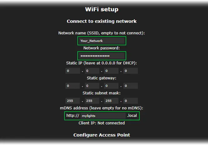 wled wifi settings updated
